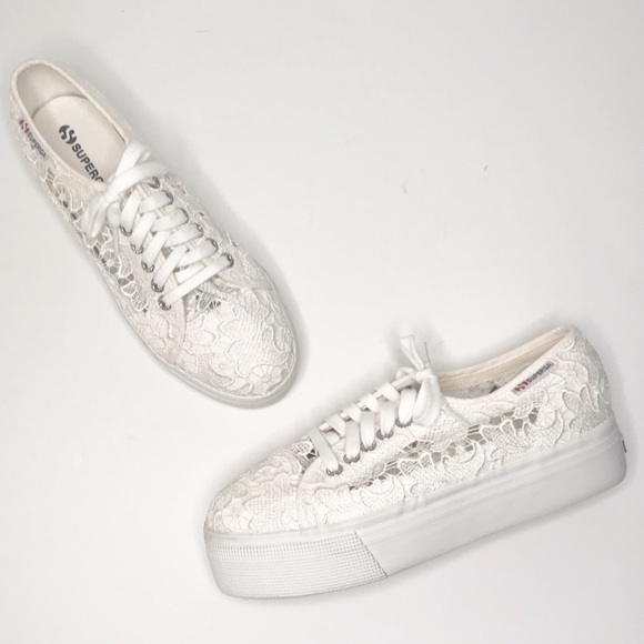 Superga Shoes - Superga Macrame lace platform sneakers size 8.5
